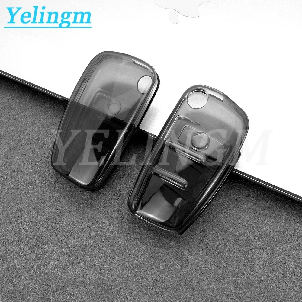 Transparente TPU-Schlüsselhülle für Audi A1 A3 A4 A5 A6 A7 Q3 Q5 S6 B6 B7 B8 C6 8P 8V 8L TT RS – Schutzhülle für Klappschlüssel