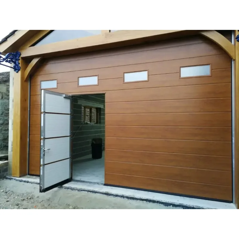 【Best Selling】China Automatic Motor Garage Doors With Pedestrian Door Overhead Sectional Garage Door