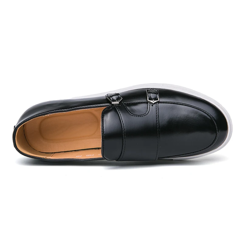 Men Vulcanize Shoes Brown Black Loafers Solid Slip on Sneakers Shoes for Men with  Men Shoes Size 38-46