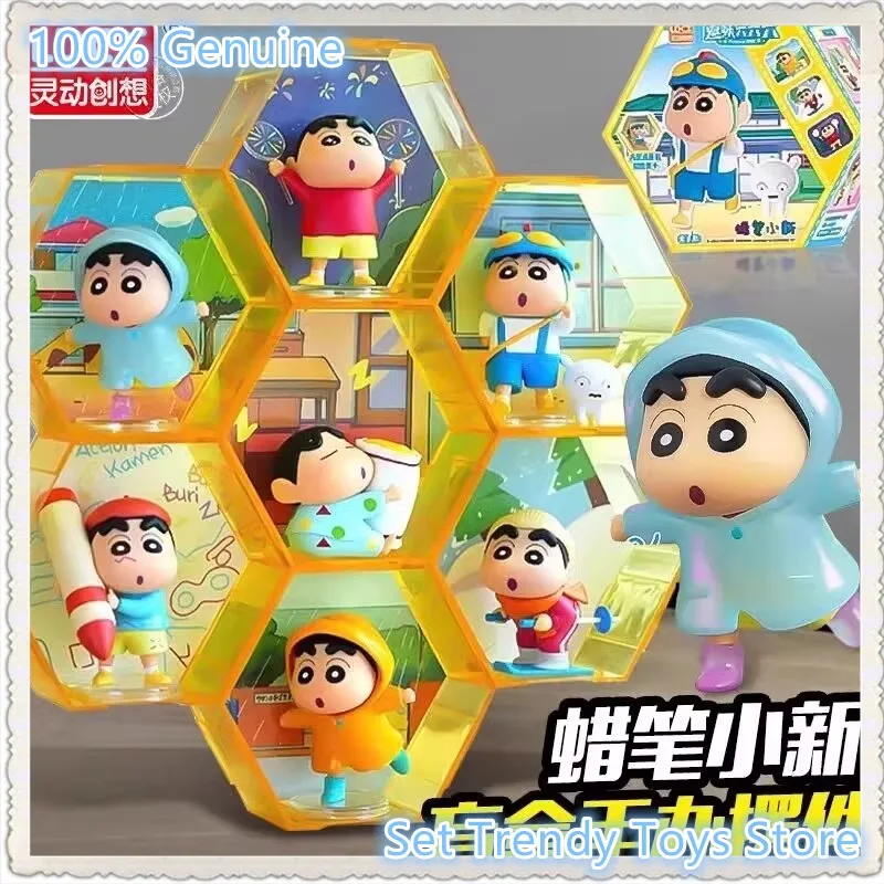 

Authentic Crayon Shin-Chan Funny 666 Series Blind Box Ornaments Mystery Boxes Trendy Toys Figurines Model Dolls Surprise Gifts