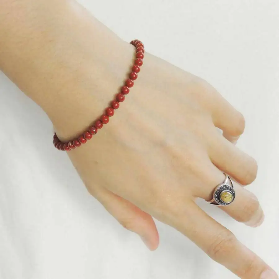Handmade natural stone bead bracelet,men's cuff button bracelet,Ramadan prayer bead,women's meditation,holiday gift,daily wear view 5