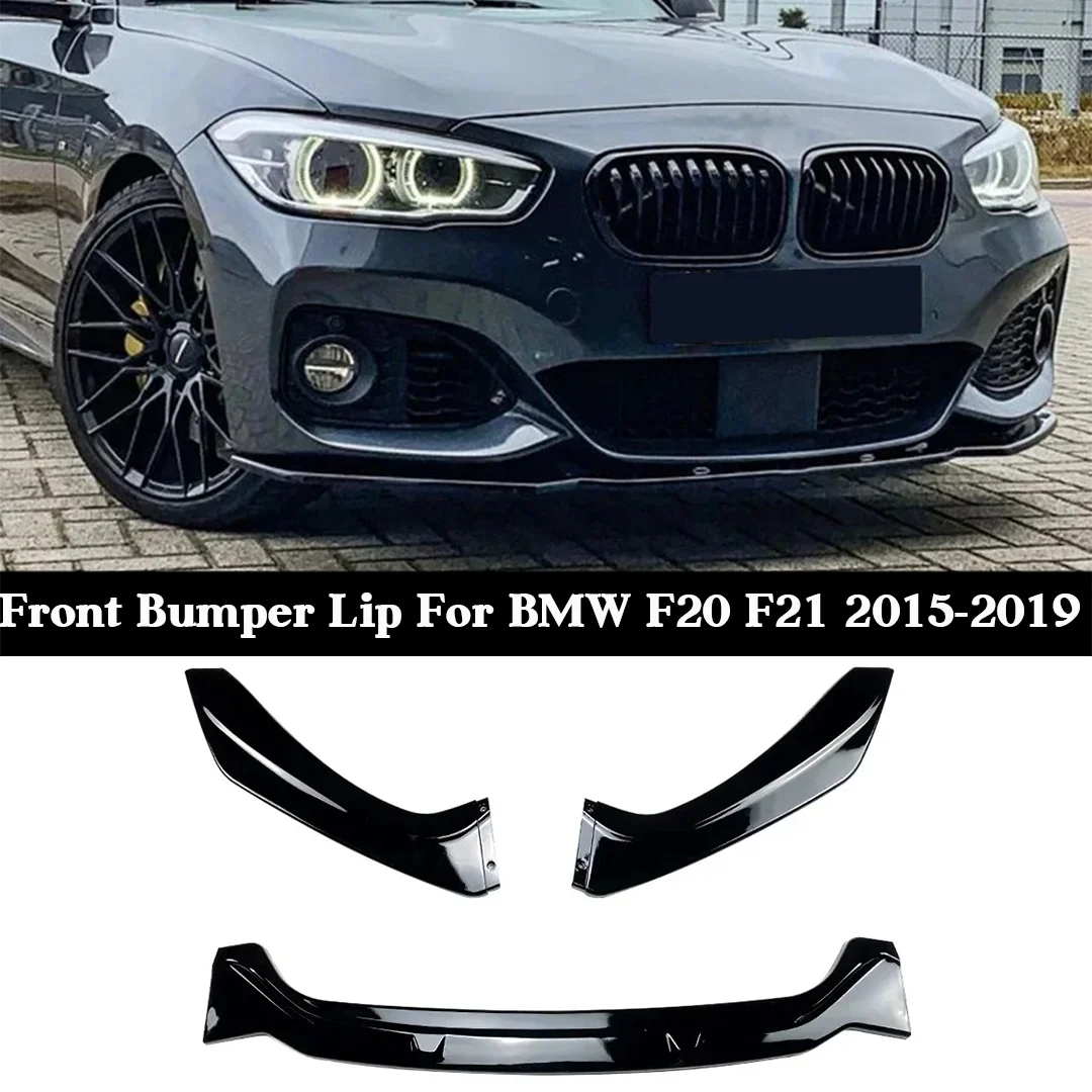 

For BMW 1 Series F20 F21 2015-2019 Maxton Style Front Bumper Lip Spoiler Splitter, Fit 118i 120d M135i M140i & M-Sport Package