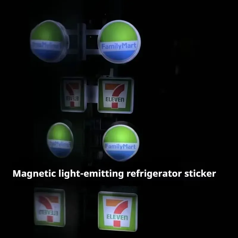 Pegatinas magneteticas creativas para nevera، Cafetería en casa، Tenda de conventia de 7 elevadas، model de juguete