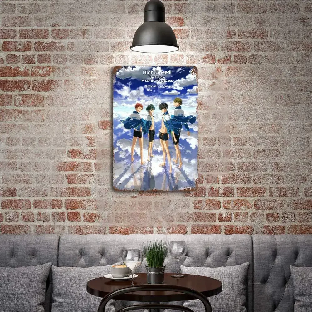 Free! - Eternal Summer Iwatobi Swim Poster Vintage Tin Metal Sign Decorative Plaque for Pub Bar Man Cave Club Wall Decoration