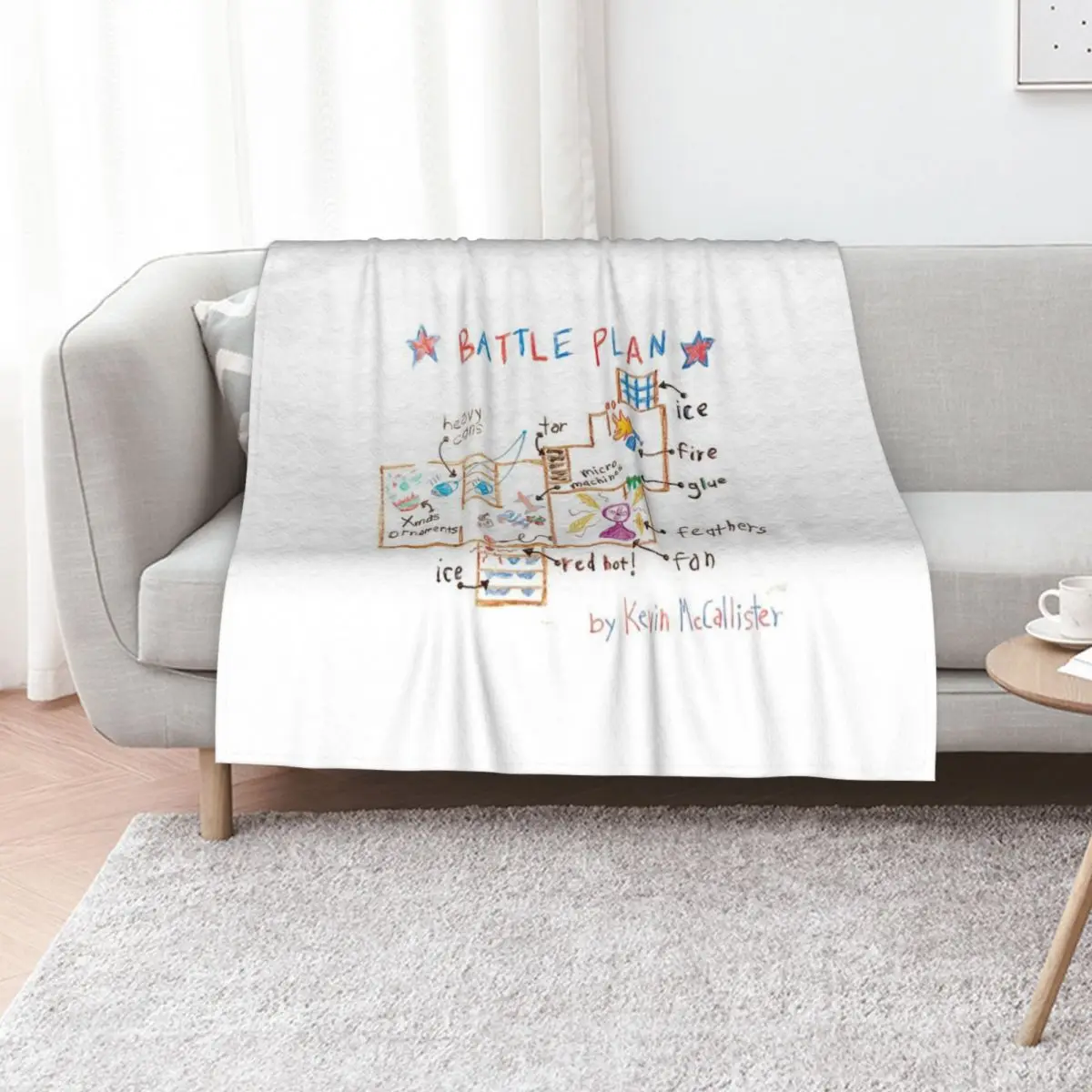 Battle Plan Throw Blanket For Decorative Sofa blankets and throws Camping funny gift decorative Hairy Blankets