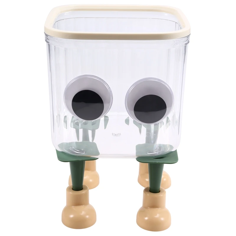 

Cute Desktop Storage Box Trash Paper Basket Transparent Cartoon Trash Can For Office