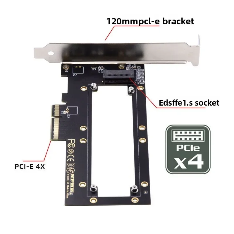 NEW PCIE 4.0 3.0X4 Adapter Card NVMe Ruler 1U EDSFF GEN-Z/3 E1.S Solid State SSD Hard Disk adapter card computer adapter card