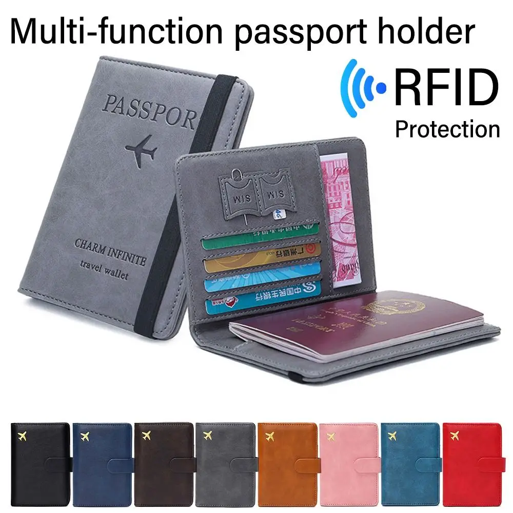 

Portable Credit Card Holder Leather Travel Cover Case Passport Bag RFID Wallet Passport Holder