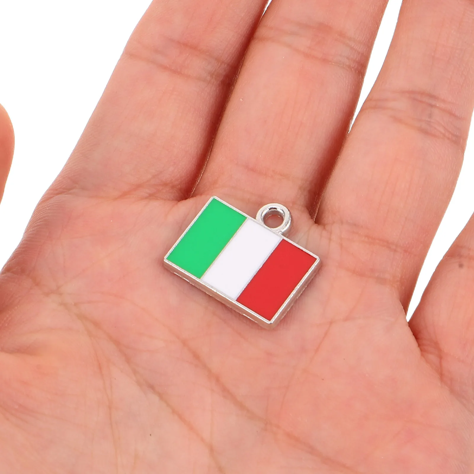 

20pcs Pendants: National Flag Charms For Jewelry Making Vintage Alloy Diy Necklace Bracelet Anklet Keychain Craft Accessories