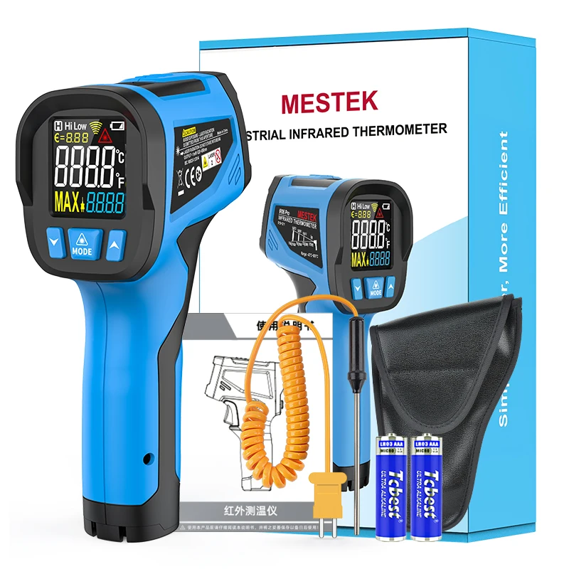 Digital Industrial Infrared Thermometer Gun Temperature Measurement  Hygrometer IR06 PRO -40~800C Digital Thermometer Pyrometer