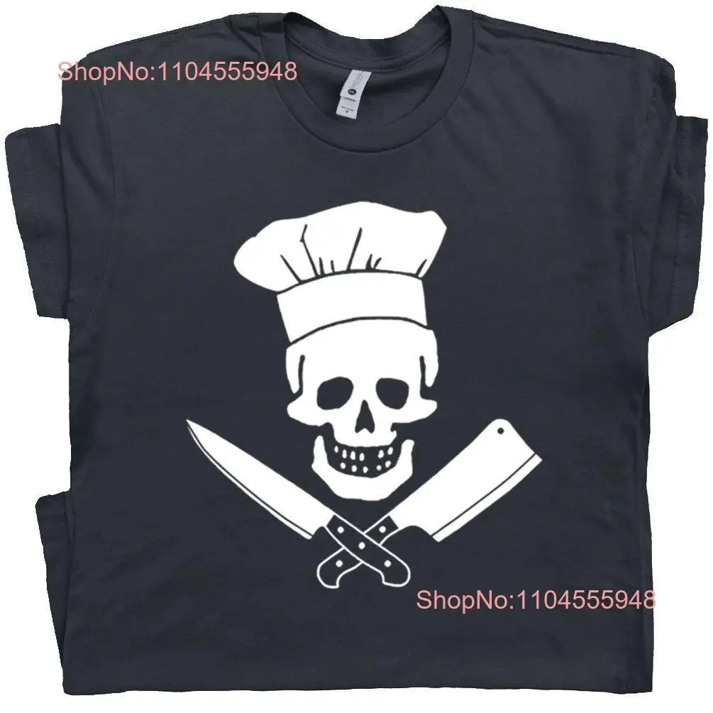 Head Chef T Shirt Skull Rose Apothecary For Guys Funny Cooking Bbq Butcher Shop  long or short sleeves