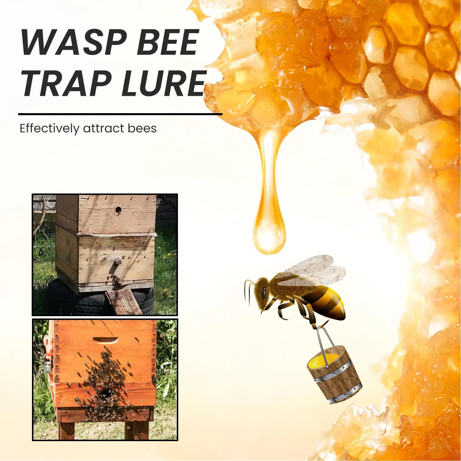 100ml Lure Bee Attractant Spray Wood Bee Trap Bee Attractant Spray Wood Bee Lure For All Season Use Natural Swarm Spray Tool Bee view 4