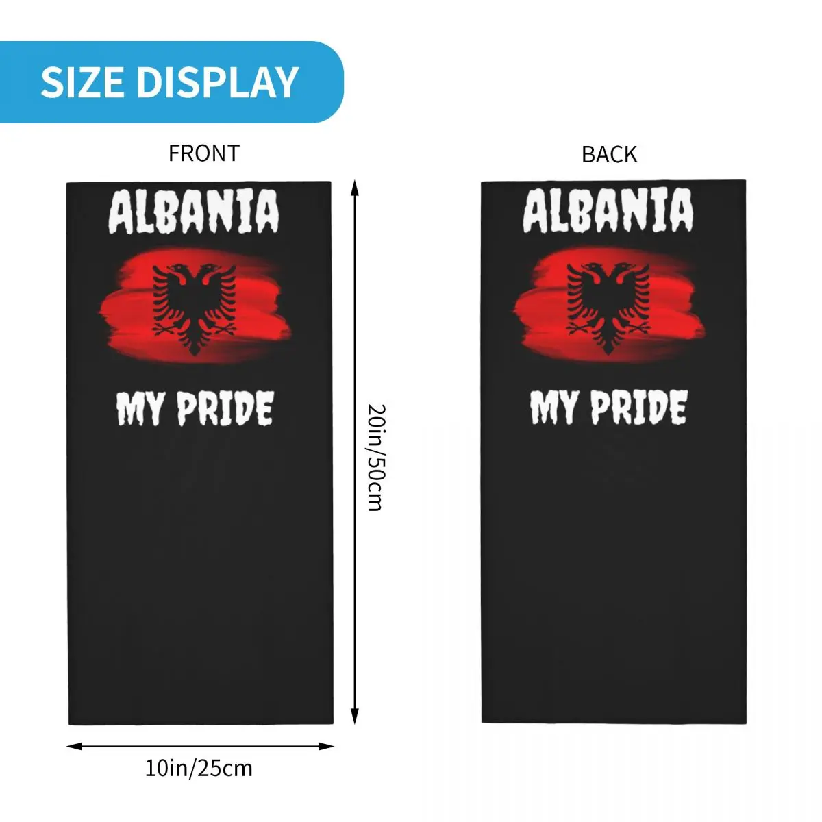 Retro bandeira da albânia bandana pescoço gaiter impresso máscara cachecol multifuncional ciclismo cachecol para homens mulheres adulto toda a temporada