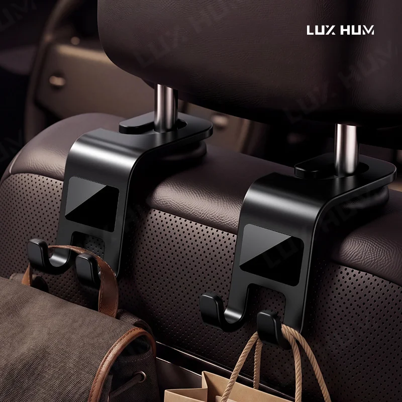 Hidden Car Seat Hooks Headrest Hanger Organizer 30kg Large Load-Bearing Storage Hook for Handbags Coats Car Interior Accessories