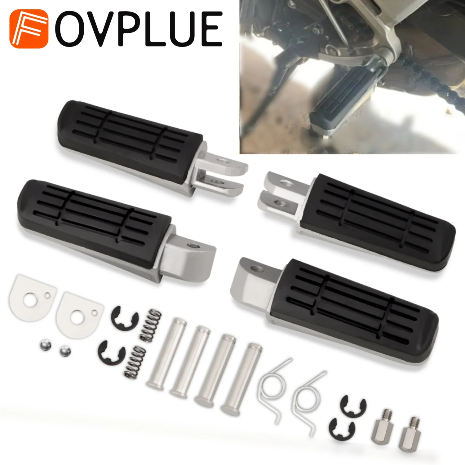 Estribos traseros para motocicleta, reposapiés delantero para pasajero, para YAMAHA FJR 1300 FZ1 FZ400 FZ6 FZ6R TDM900 XJR400 R1200 R1300 XJ600