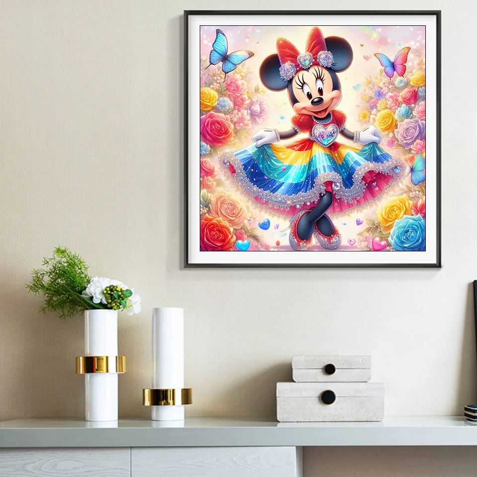 Disney 5D Diamond Painting Cartoon Minnie Mouse Diamond Mosaic Animal Full Square Embroidery Picture Rhinestones Home Decor