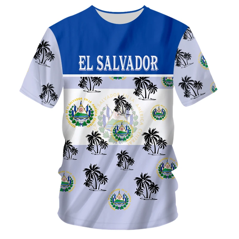 New Fashion Tops Men Women Clothes El Salvador T-shirt for Men 3D Print Men T-shirt Black Jackal Sport Casual Streetwear Shirt