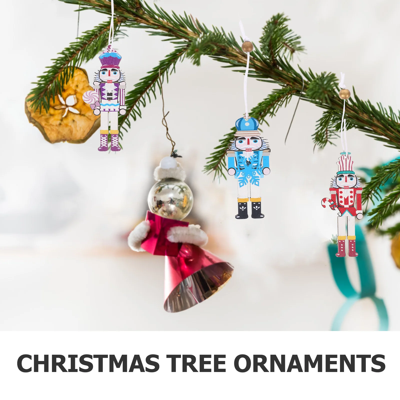 

9Pcs Hanging Wooden Nutcracker Decorations Xmas Tree Cutouts Christmas Holiday Nutcracker Pendants Christmas Nutcrackers Figures