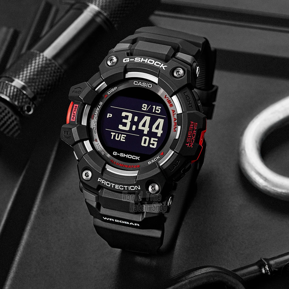 Casio-reloj multifuncional para hombre, cronógrafo con pantalla grande, Bluetooth, podómetro, serie GBD-100