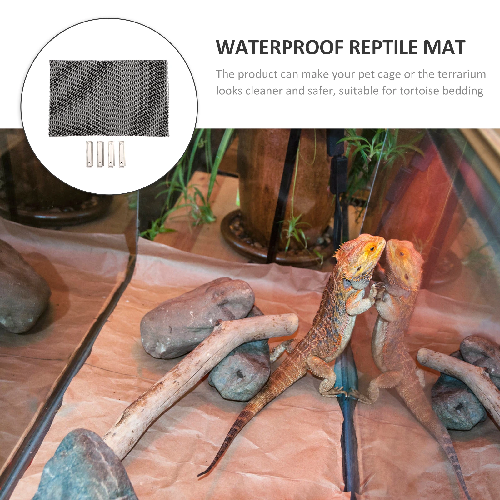 

Reptile Carpet Terrarium Polyester Waterproof Reptile Mat Gecko Coconut Mat Lizard Flooring Substrate Linings Fiber TORTOISE