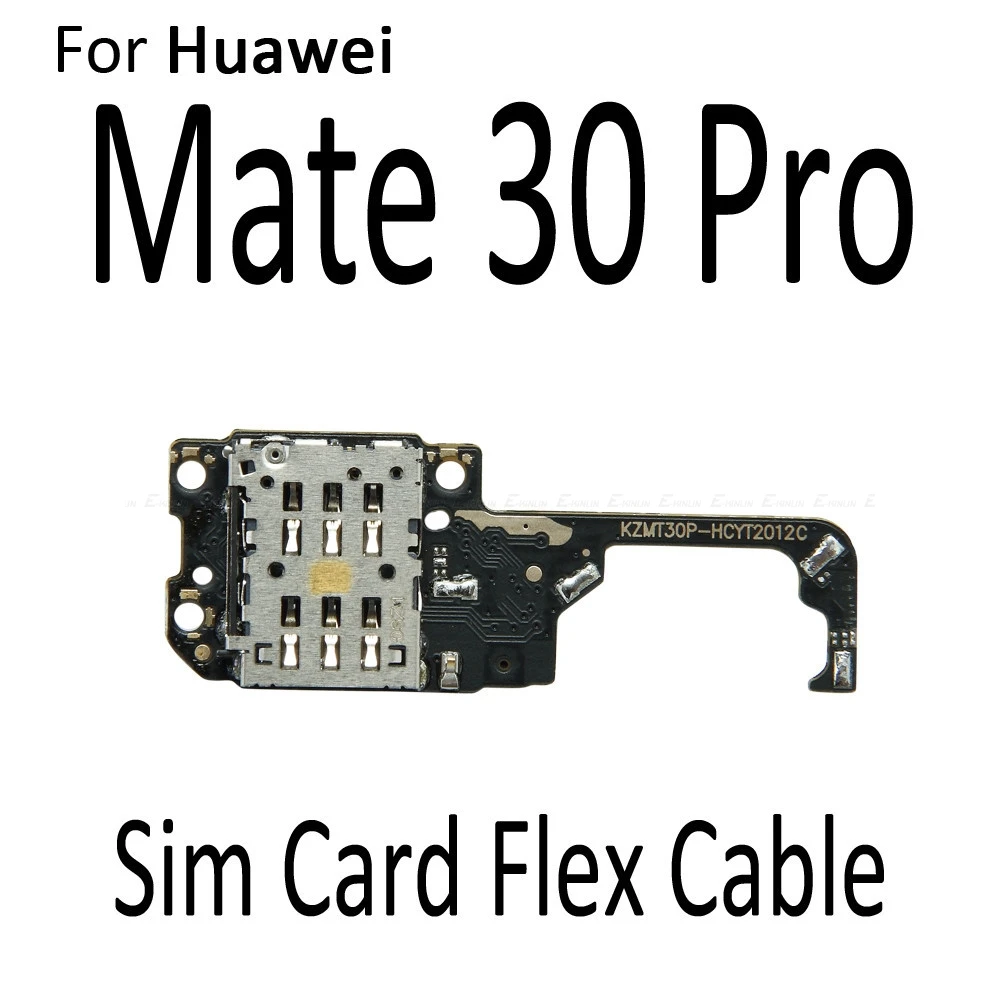 Uchwyt na czytnik kart SIM do mikrofonu moduł mikrofonowy złącze PCB płytka Flex kabel do HuaWei V30 P30 P20 Mate 10 20 30 Pro