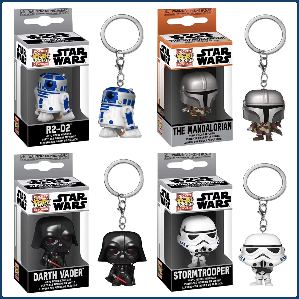 

Funko Keychain Star Wars Luke Skywalker Yoda Darth Vader Creative Cartoon Doll Pendant Keychain Backpack Car Key Decoration Gift