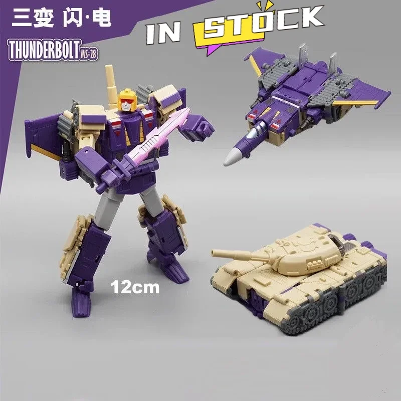 Transformation Toy MFT MS28 Blitzwing Three Changes KO Transformers Small Scale Robot Model Action Doll Collection Movable Dolls