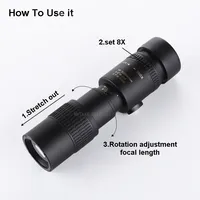 10-300x40 Zoom Powerful Binoculars Long Range Professional Monocular Telescope High Quality BAK4-Prisms Portable for Camping