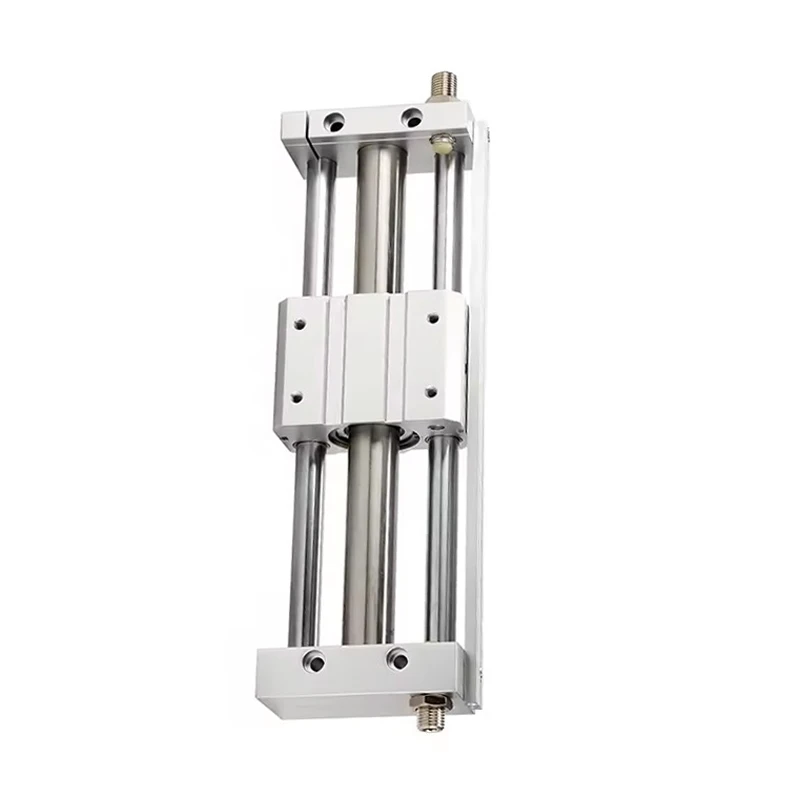 CY1L10 15 20 25 32 40 Magnetic Coupling Rodless Pneumatic Cylinder Hydraulic Adjustment Buffer Long Stroke 100 To 1500mm