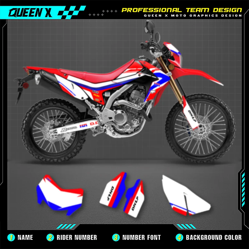 

Queen X MOTOR для Honda CRF250L 2012-2016 2017-2020 CRF 250L Custom Team мотоциклетные графические наклейки наборы наклеек