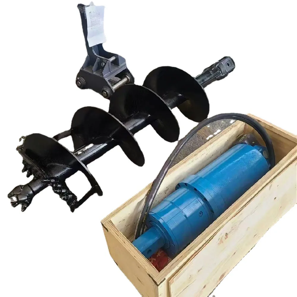 Customization is available.，Excavator Skid Steer Backhoe Loader Hydraulic Drilling Earth Auger Drill Post Hole Digger