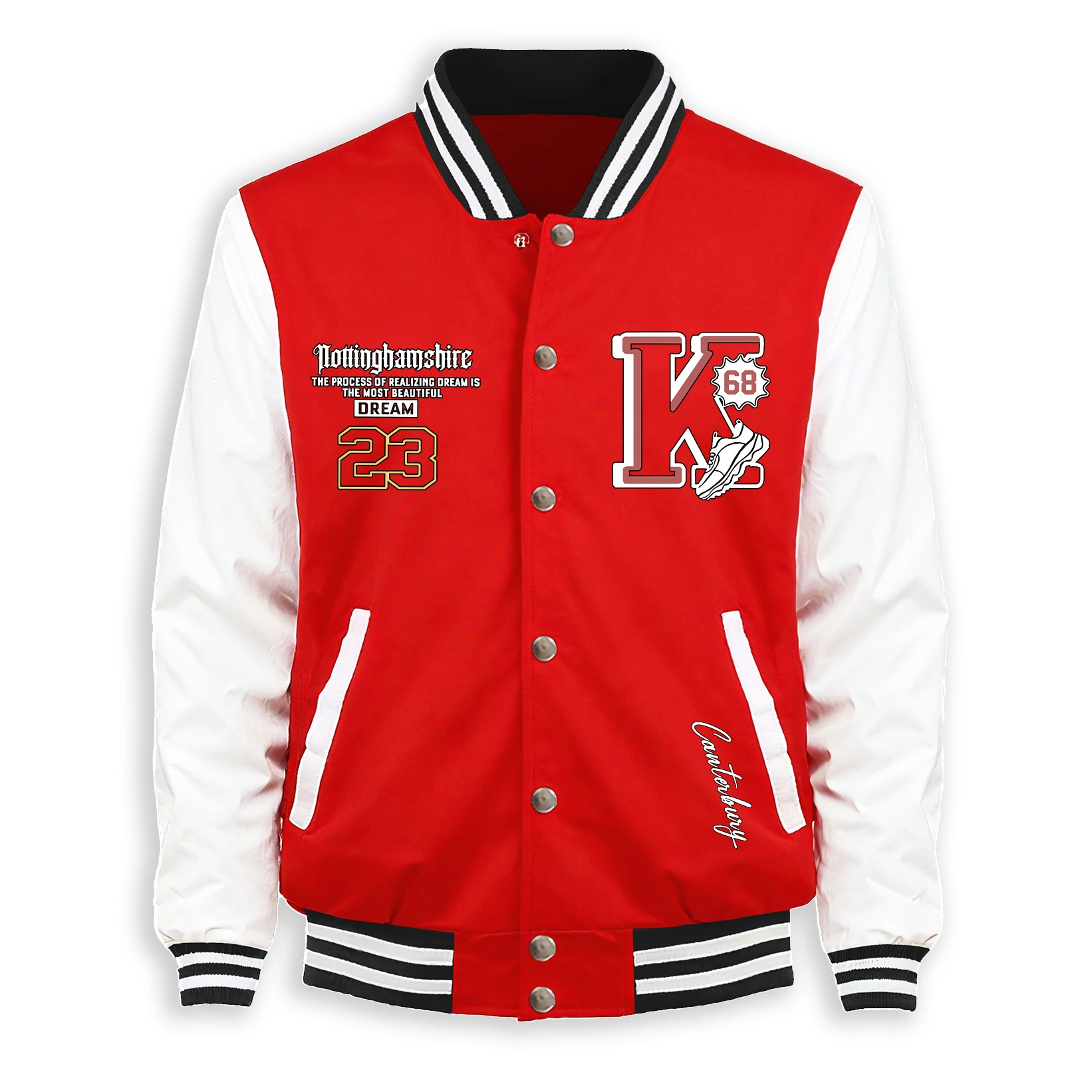 

Мужская куртка с принтом Dream 23, уличная флисовая бейсбольная майка, модное повседневное пальто, осенняя свободная мужская винтажная одежда