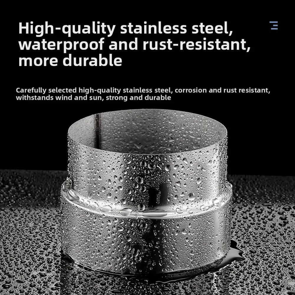 1Pcs Bend-Type Reducer Flue Pipe Stainless Steel For Stove 120mm To 100mm Reducing Flue Chimney Pipe Ventilation Accessories
