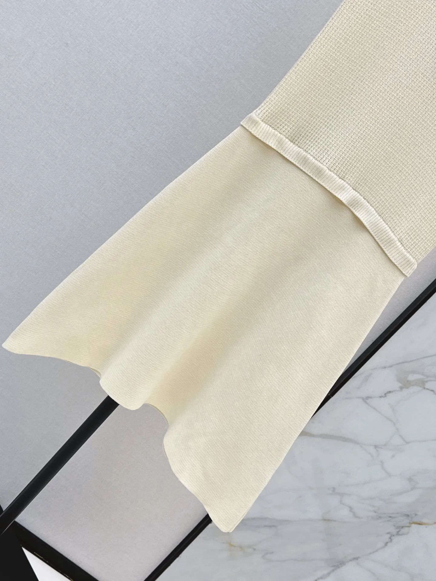 2026 Spring/Summer Latest Small Bow Collar Shoulder Knitted Short Sleeve Dress
