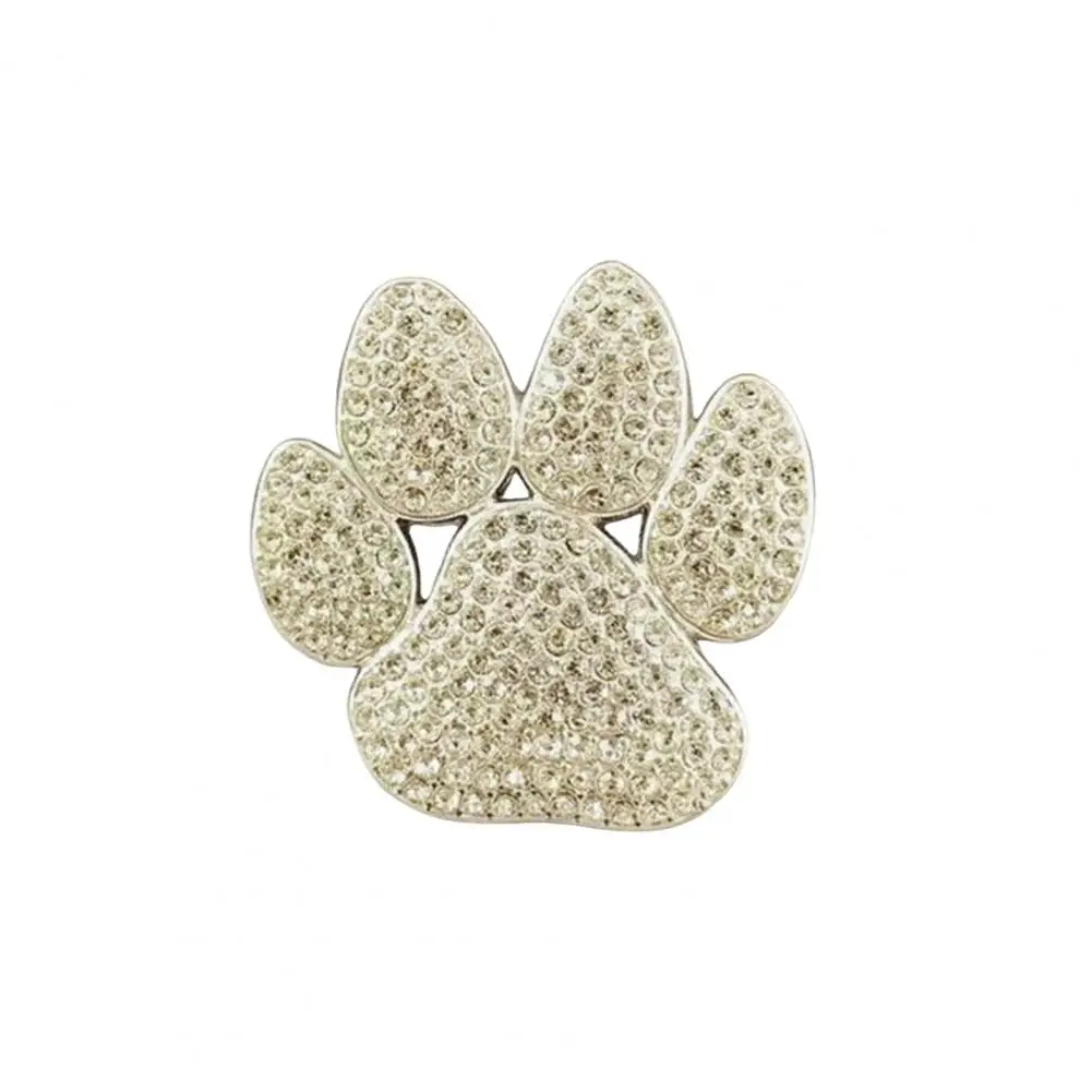 Paw Brooch Cubic Zirconia Brooch Sparkling Paw Print Brooch for Women Men Rhinestone Cat Dog Foot Pin Cubic Zirconia for Clothes