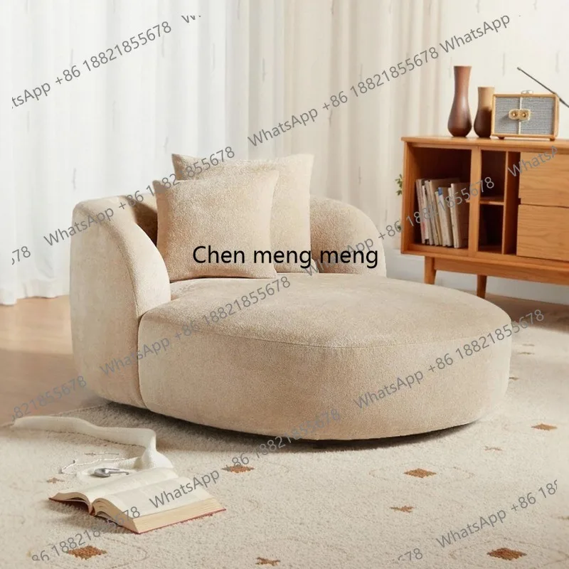 American light luxury fabric princess chair French retro single sofa bedroom solid wood leisure recliner