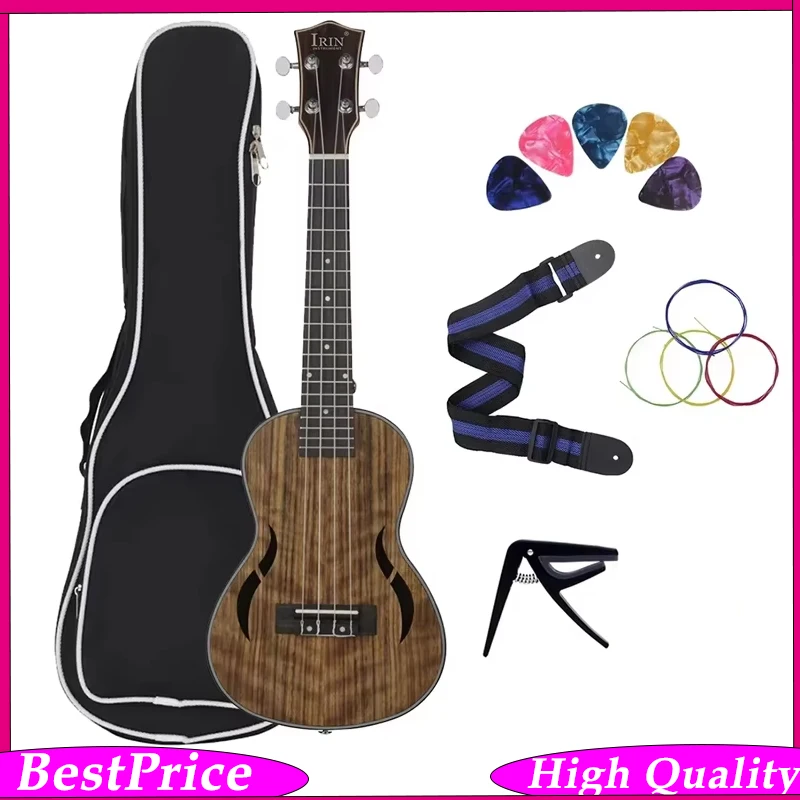 IRIN 21/23/26 Inch Ukulele Walnut Musical Instrument for Concert Party 4 Strings Hawaiian Guitar With Pick Capo Strap Bag Parts