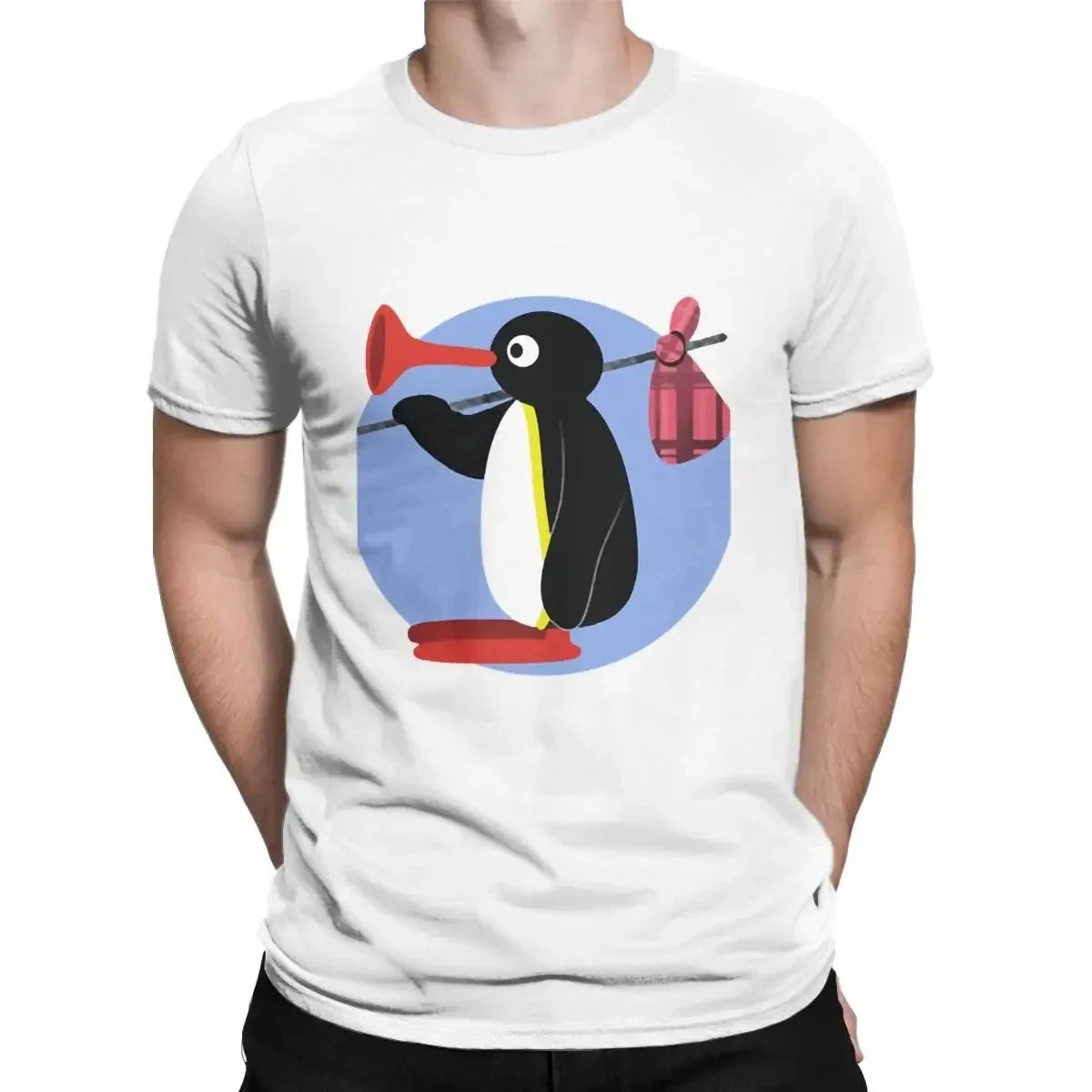 Funny Noot Noot Pingu Tshirt Men Women Vintage T-Shirts Round Neck Penguin Tee Shirt Harajuku Clothes Classic Women's Clothing