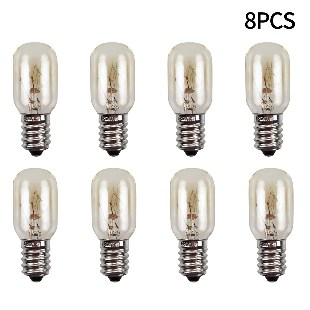 

1/4/8PCS E14 Salt Lamp Globe Bulb 15W AC 220V-240V Vintage Incandescent Bulbs Refrigerators Oven Light Bulbs Replacements