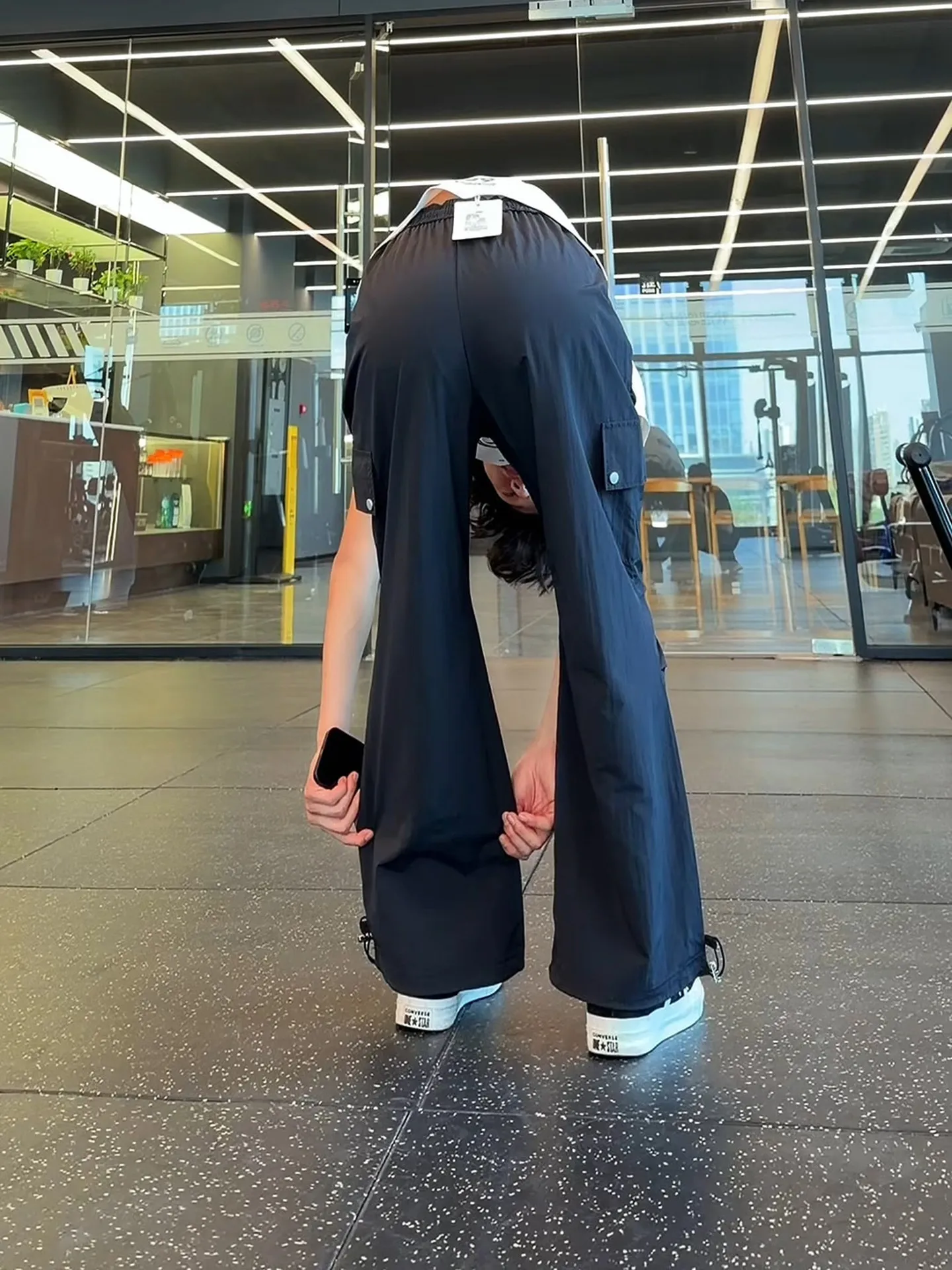 American Style Ice Silk Work Pants Men's Summer Thin Foldable Quick Dry Sports Outdoor Hiking Mountain Climbing Pants