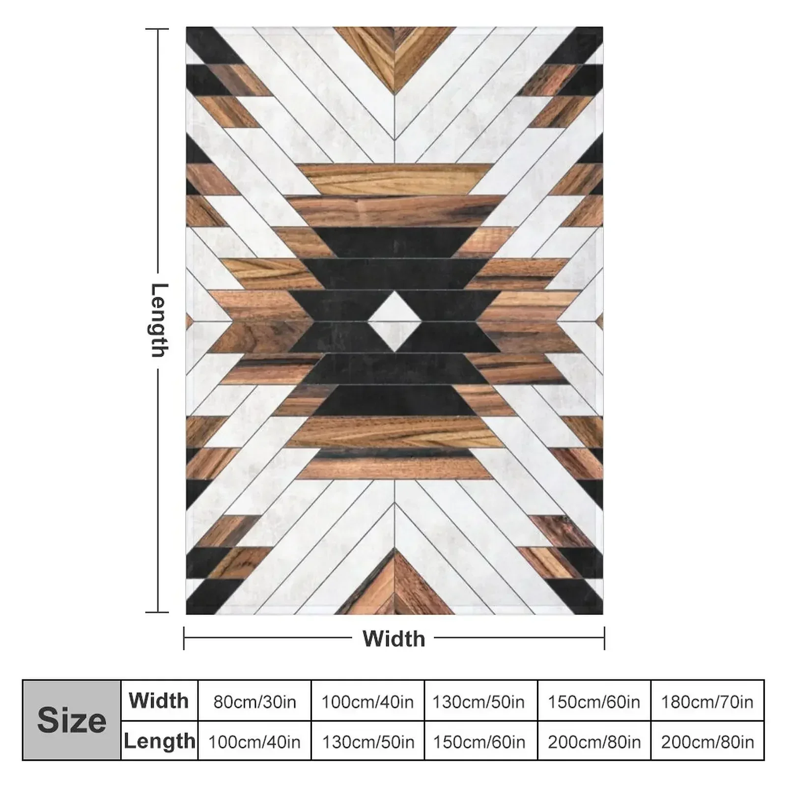Urban Tribal Pattern No.5 - Aztec - Concrete and Wood Throw Blanket sofa bed Luxury For Sofa Thin Decorative Throw Blankets