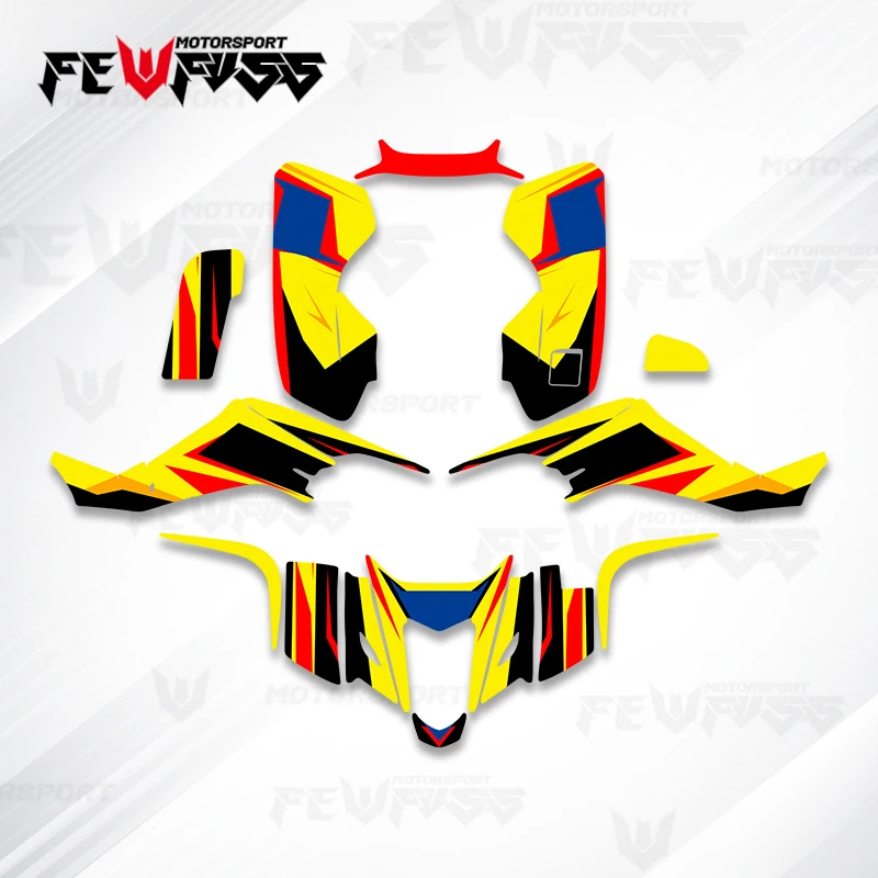 Fewfuss Motorcycle Graphic Decals Sticker Kit DECO Dekor For Suzuki LTZ 400 2003 2004 2005 2006 2007 2008
