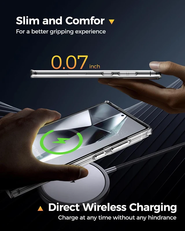 Vollständige Silikon-Schutzhülle für Galaxy Samsung S25 S24 S23 S22 S21 Ultra FE Plus, ultradünn, transparent, Silikon-Softcover – Detail 5