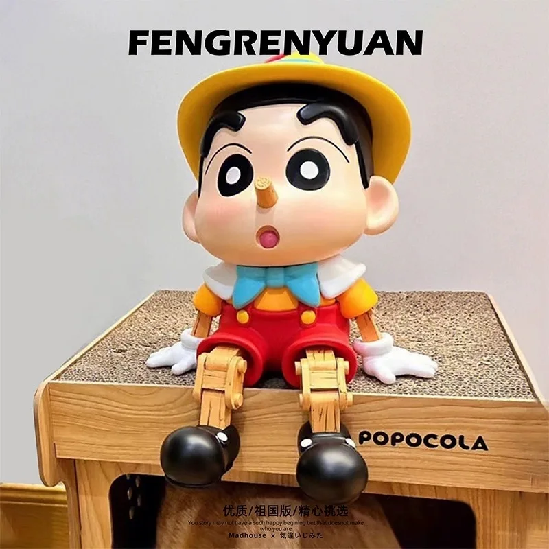 Crayon Shin chan Pinocchio Handmade Puppet New Help Creative Doll Internet Celebrity Car Desktop Ornament Doll Best BirthdayGift