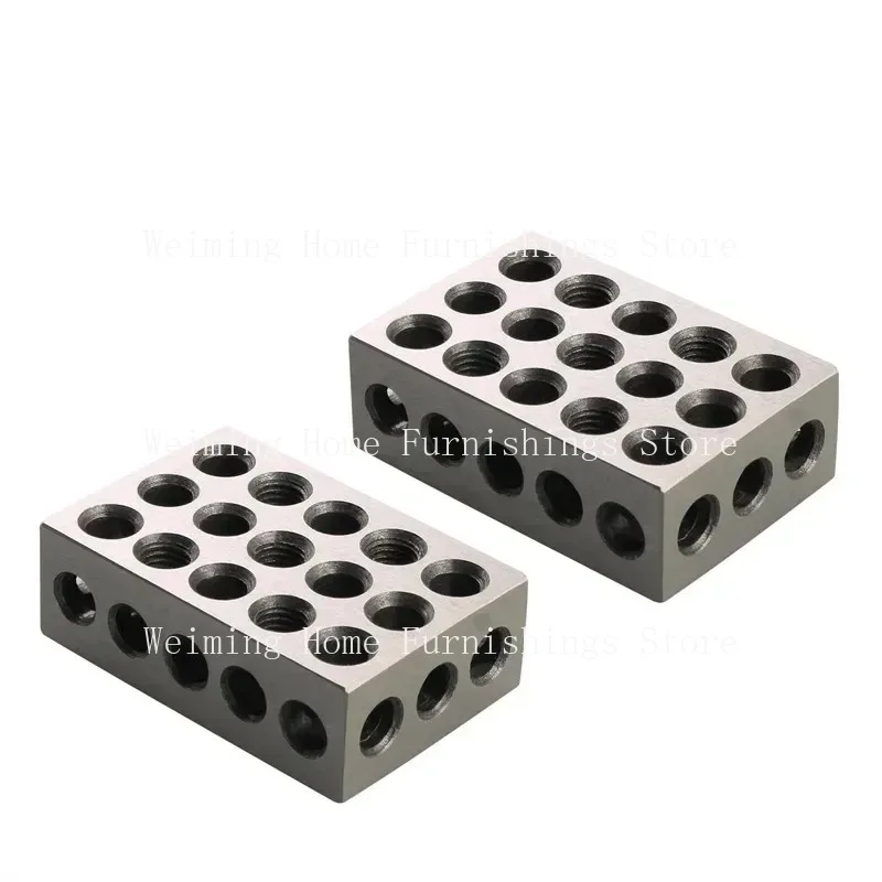 Imagem -04 - Blocos de Precisão com Parafusos Conjunto de Blocos de Fixação Paralela Bloco de Aço 23 Furos 123 Calibre 255075 mm