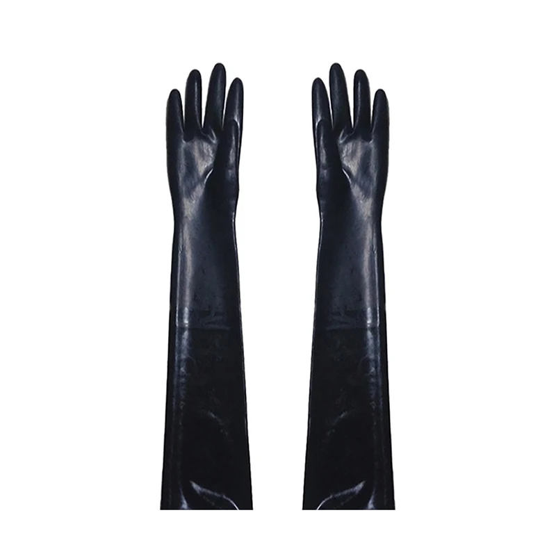 Gants longs en latex pour hommes, gantelet serré à l'épaule, accessoire de cosplay, mode Gelbig Finger