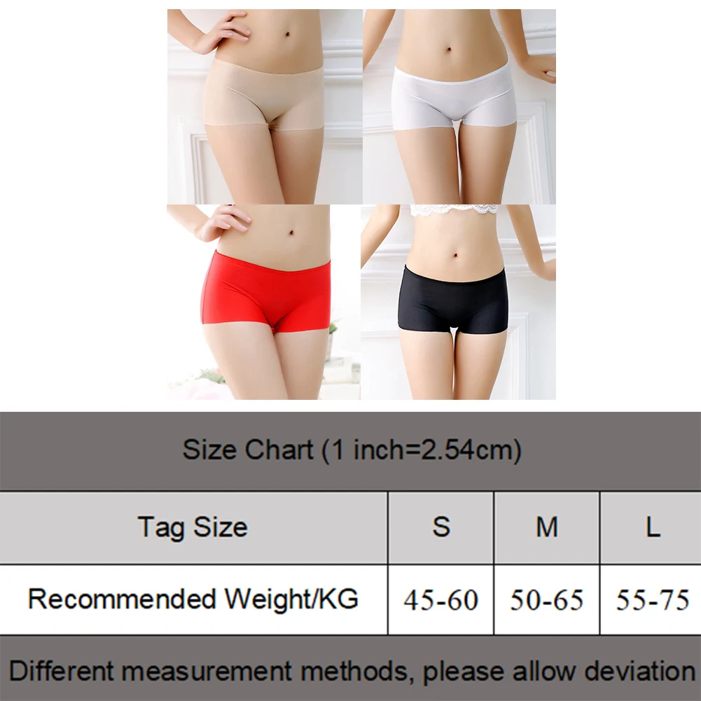 Womens Ice Silk Underwear Ultra-Thin Lingerie Mid-Rise Briefs Breath Seamless Intimates Boxer Panties Underpants Knickers