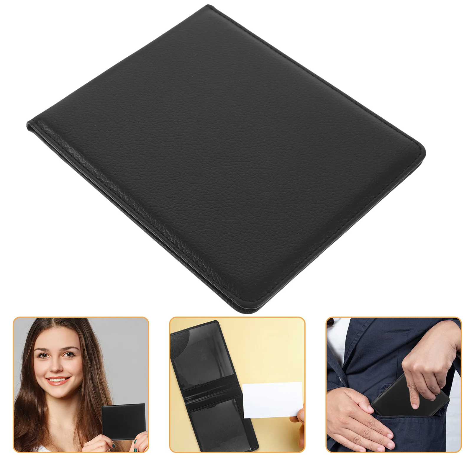 Protetor de certificado para deficientes, suporte portátil para cartão de crédito para cartões, organizador leve, pasta de manga