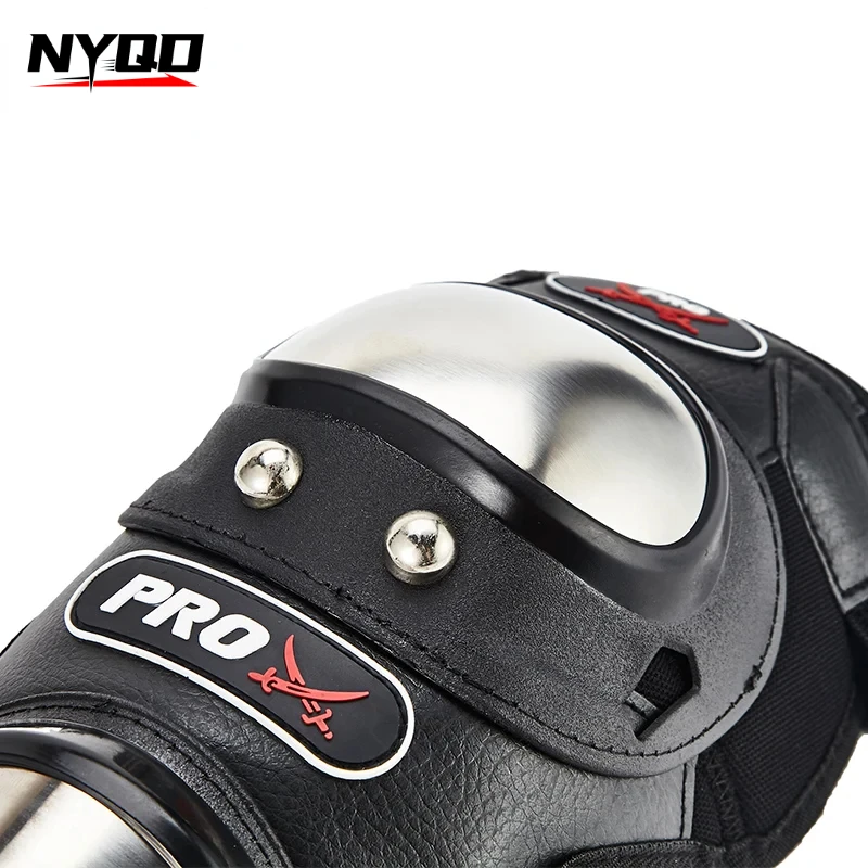 PRO X Motorcycle Racing Protective Gear Stainless Steel Knee Pad Elbow Pads Motocross Protect Guards Lightweight HX-P15