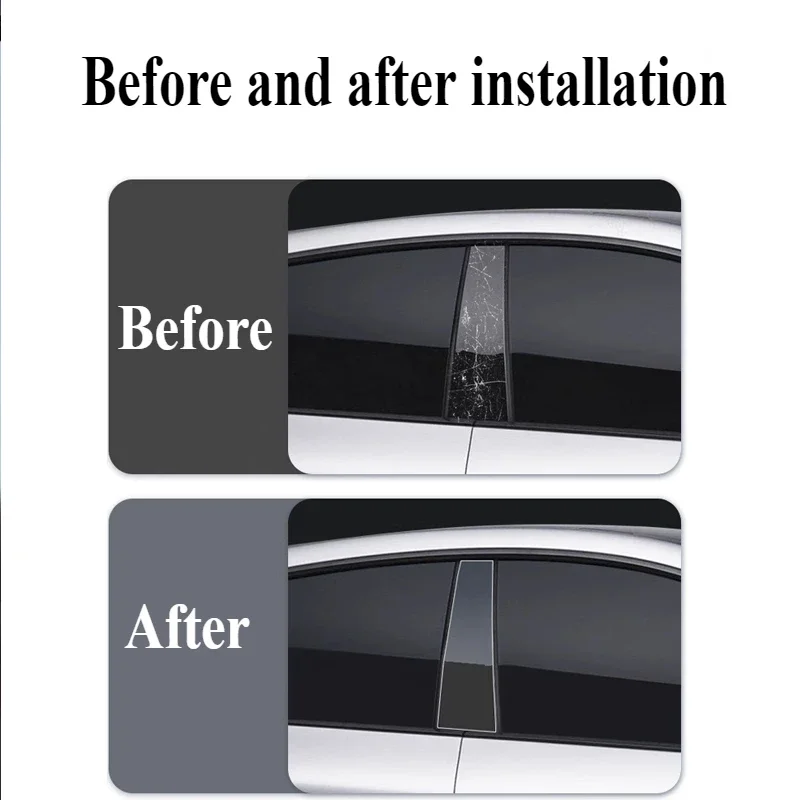 TPU Middle Column Protective For Xiaopeng G6 Film Car Window Tpu Transparent Protective Film Sticker Modification Accessories